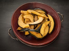 Acorn squash with maple orange glaze.