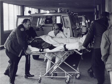 Dec 20, 1974 known as Black Friday where Det. Boyd Davidson was shot and killed by Philippe Laurier Gagnon who was holed up in his garage at 1034 - 9 St SE. Seriously injured,Const. Kit Sylvester is rushed to emergency surgery.