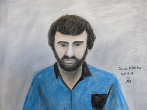 Courtroom sketch of Nicolino Camardi on Tuesday, Sept. 16, 2014.