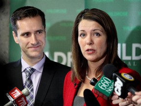 Wildrose Leader Danielle Smith and MLA Rob Anderson on Nov. 3, 2014.