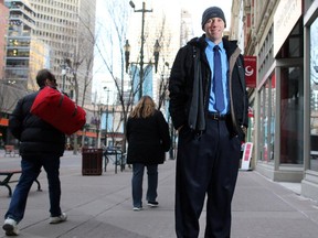Joe Olson, the manager of the Livable Streets division in the the City of Calgary's Transportation and Planning Dept., was photographed along Stephen Avenue Mall on Tuesday Dec. 23, 2014.