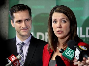 Danielle Smith and Rob Anderson, two months ago when they were still part of the Wildrose.