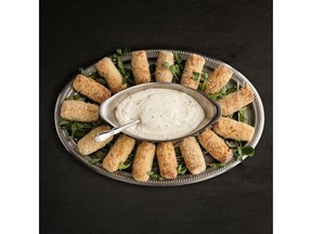 White cheddar potato croquettes.