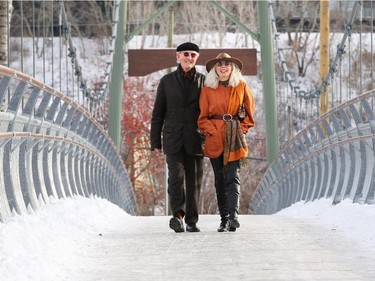 Michele and Cayce Verlann are well known in the Mission area for their great fashion sense. They were photographed walking near the Elbow River on Friday December 5, 2014.