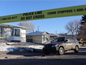 The scene of a fatal stabbing near the 5300 block of 5th Avenue S.E. in Calgary on December 14, 2014.