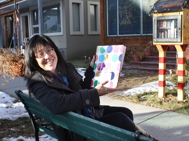 Tamara Ann Lee has brought a global storytelling project to her Calgary home and added to her Free Library. It's called the bench diary.