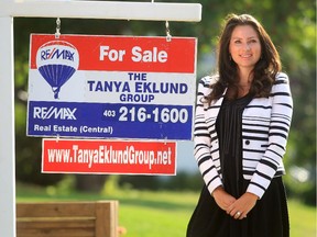 Calgary realtor Tanya Eklund in Calgary at one of her listings a year ago.