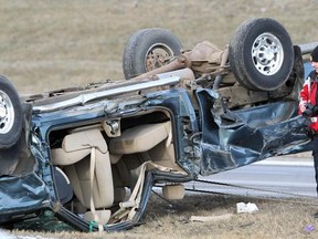 Members of the Calgary Police Service traffic unit investigated a serious roll over on 16th Avenue NE  on December 27, 2014. Calgary emergency services were called after the pick up rolled into the median. One elderly man was taken to hospital with life threatening injuries.