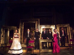 Photo Erin Kergen
Members of the Calgary Opera's emerging artists program perform Christmas at the Opera, a nostalgic Christmas concert taking place at Arrata Opera Centre December 3-7. L to R: Beste Kalender, Matthew Bruce, Vanessa Oude-Reimerink, David Diston, Aaron Dimoff, Stephanie Tritchew, Laura Brandt and Kevin Myers.