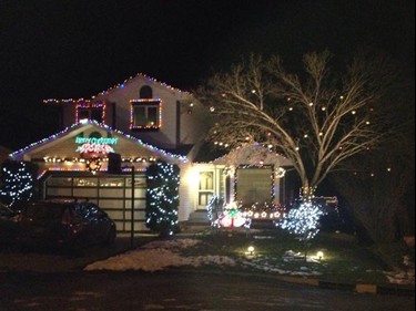 Sue Coatham sent us this photo. "Adam and Kelly spend days decorating the front, back and inside."