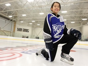 Aleasha Santos, a player for the Shaw Meadows hockey team, was the first skater on the ice of the new Arena 3 at the South Fish Creek Recreation Association when it opened in 2012. The rink is now called Cardel Ice 3.