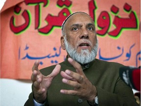 Imam Syed Soharwardy, leader of The Islamic Supreme Council of Canada, speaks in Calgary, in a Aug. 31, 2010 photo.