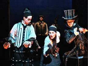 The cast of Nevermore, the Edmonton musical about the life of Edgar Allan Poe that starts an open-ended Off-Broadway run in New York in January, 2015.