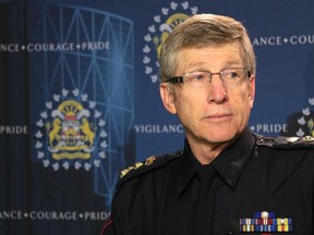 Chief Rick Hanson has been a long-time proponent of body cameras for police officers. Calgary police will all be outfitted with them soon.