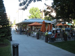 The Boxwood and patio were part of a transformation of Central Memorial Park.