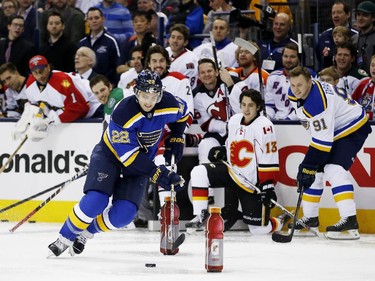 Kevin Shattenkirk #22 of the St. Louis Blues and Team Foligno competes during the Gatorade NHL Skills Challenge Relay event of the 2015 Honda NHL All-Star Skills Competition at Nationwide Arena on January 24, 2015 in Columbus, Ohio.