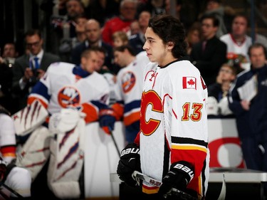 Johnny Gaudreau #13 of the Calgary Flames and Team Toews competes during the Honda NHL Breakaway Challenge event of the 2015 Honda NHL All-Star Skills Competition at Nationwide Arena on January 24, 2015 in Columbus, Ohio.