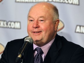 Head Coach Bruce Boudreau of the Anaheim Ducks
