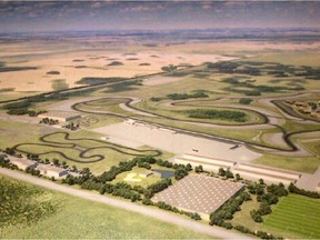 Rendering of the proposed Rocky View Motorsports Park just east of Airdrie, which was rejected by Rocky View County council on Tuesday, January 27, 2015.