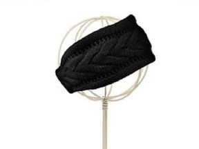 Cable knit cashmere headband by Lord & Taylor. Courtesy, The Bay