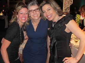 Leslie Schroeder, keynote speaker at last year's Love Her Gala, is flanked by organizers Melanie Morrissey, left, and Anne Clarke.