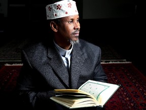 CALGARY;  JANUARY 04, 2015  -- Imam Abdi Hersy poses for a photo at the Bu Bakr Islamic Centre in Calgary on January 4, 2015. Leah Hennel/Calgary Herald  (For City story by Annalise Klingbeil)