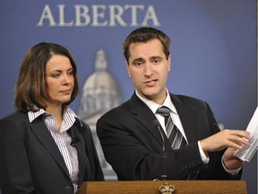 Former Wildrose MLA Rob Anderson with the party's former leader, Danielle Smith, in 2011.