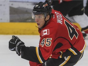 Big German David Wolf has been called up by the Calgary Flames.