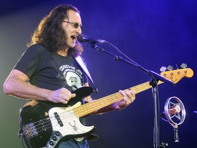 Geddy Lee and Rush perform at the Enmax Centrium in Red Deer on July 24, 2013.