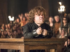 In this image released by HBO, Peter Dinklage appears in a scene from Game of Thrones. The show is getting the Imax Theatre treatment later this month.