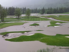 Flood damage at Kananaskis Country Golf Course in June 2013.