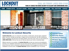 The homepage of a website for a business owned by Howard Bursey, who was arrested on fraud and other charges.