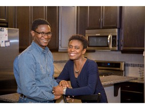 Ladi and Laide Tella in the kitchen of their home by Trico Homes in Beacon Heights.