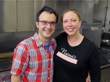 Chef Erin Mueller (right) and her burgers and poutine will be featured on You Gotta Eat Here, hosted by John Catucci.