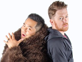 Andrew Phung and Jamie Northan celebrate their quadrant pride at North East: The Show at Loose Moose Theatre this weekend.