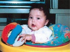 Phoenix Sinclair is shown in a family photo released by the Commission of Inquiry looking into her 2005 death.