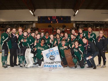 The CNHA Canucks team were the Bantam AA champions in the 2015 Esso Minor Hockey Week tournament.