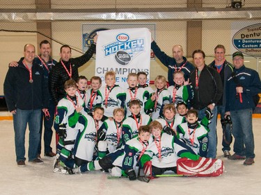 Springbank, the Novice North 2 champions in the 2015 Esso Minor Hockey Week.