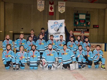 The Atomic were the Atom 10 champions in the 2015 Esso Minor Hockey Week.