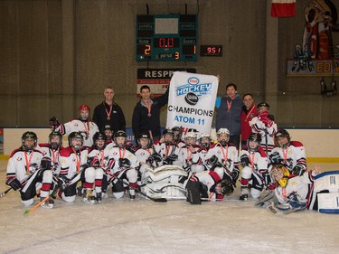 The Trails West Wolves were the Atom 11 champions in the 2015 Esso Minor Hockey Week.