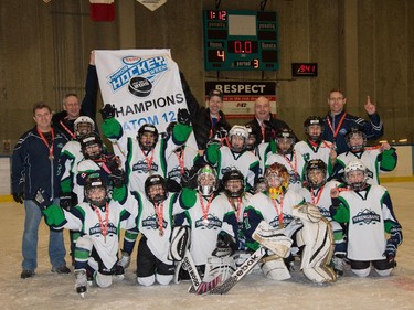 Springbank were the Atom 12 champions in the 2015 Esso Minor Hockey Week.