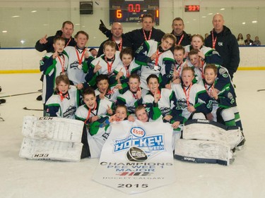 Springbank - the Pee Wee 1 Major champions in the 2015 Esso Minor Hockey Week.