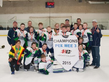 Springbank - the Pee Wee 3 champions in the 2015 Esso Minor Hockey Week