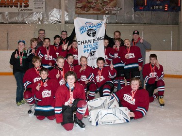 The Rec Pee Wee champions in the 2015 Esso Minor Hockey Week.