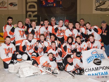 The McKnight Mustangs were the Bantam 6 champions in the 2015 Esso Minor Hockey Week.