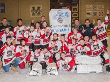 The Trails West Wolves were the Bantam 7 champions in the 2015 Esso Minor Hockey Week.