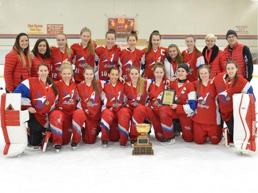 Team Calgary were champions in the U19AA division of the 2015 Esso Golden Ring ringette tournament.