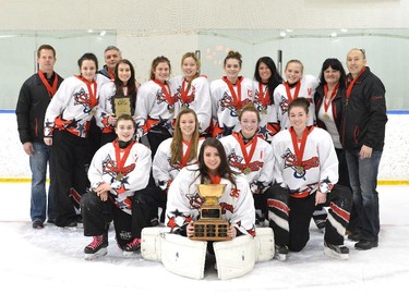 The Sherwood Park Pulse were champions in the U16A division of the 2015 Esso Golden Ring ringette tournament.