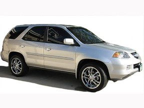 Police are asking for assistance from the public in locating and identifying the "vehicle of interest" described as a 2000 to 2003 silver Acura MDX. Police released this  image of a vehicle of the same make, model and year.