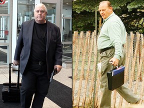 Gary Sorenson is on the left  and Milowe Brost is on the right in a 2009 photograph. The pair were found guilty of fraud and theft in a multimillion dollar Ponzi scheme.